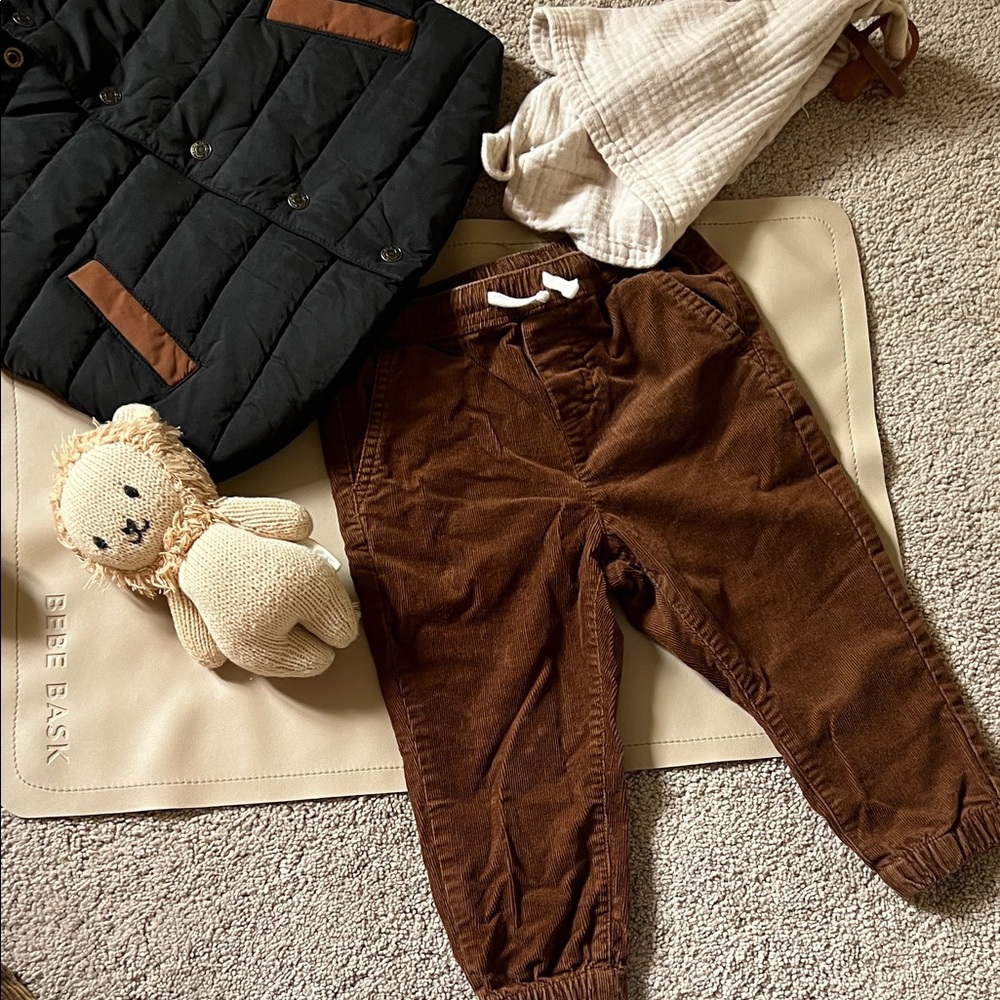 Janie and Jack Brown Corduroy Kids Trousers